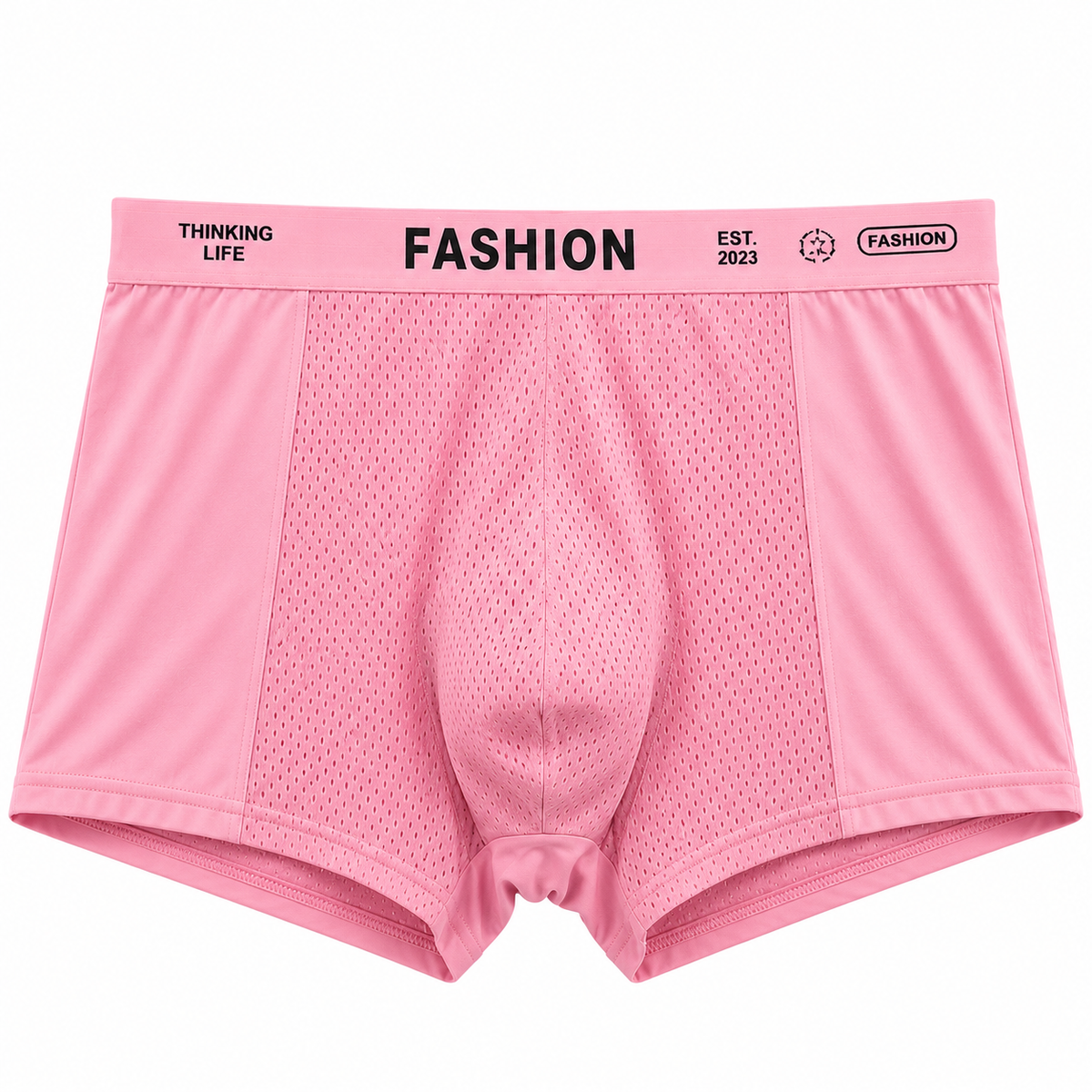 Fashion Thinking Life Men's Performance Boxer Briefs – Breathable Soft Mesh Comfort Fit