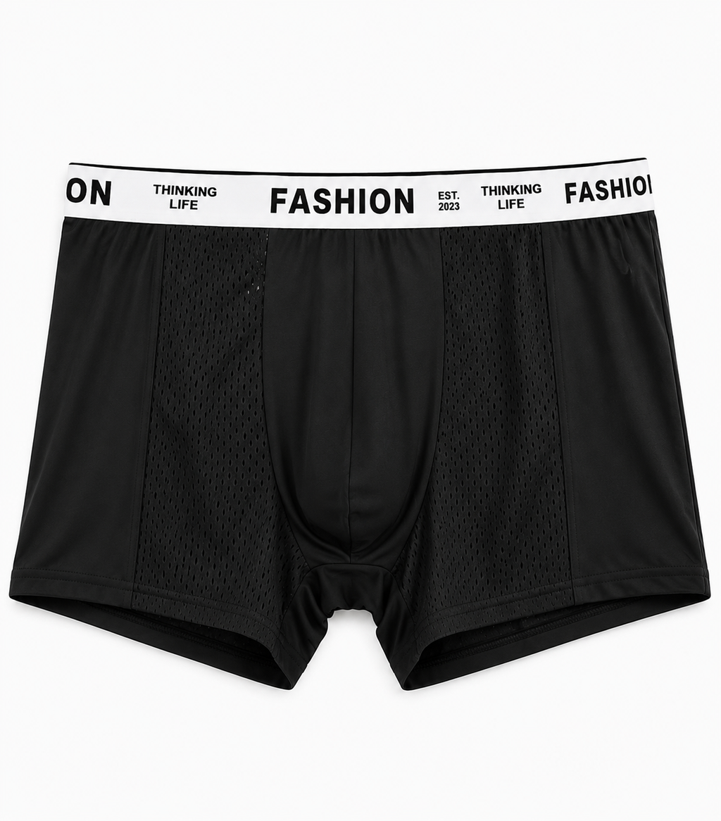 Fashion Thinking Life Men's Performance Boxer Briefs – Breathable Soft Mesh Comfort Fit