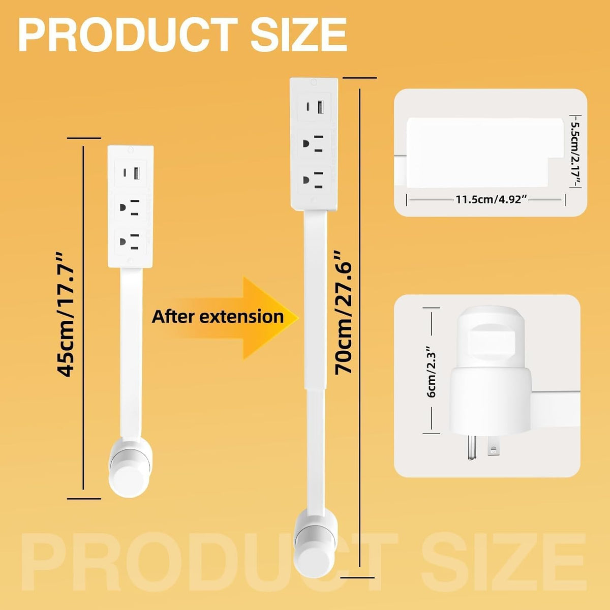 PowerReach 27 Pro Rotating Outlet Extender